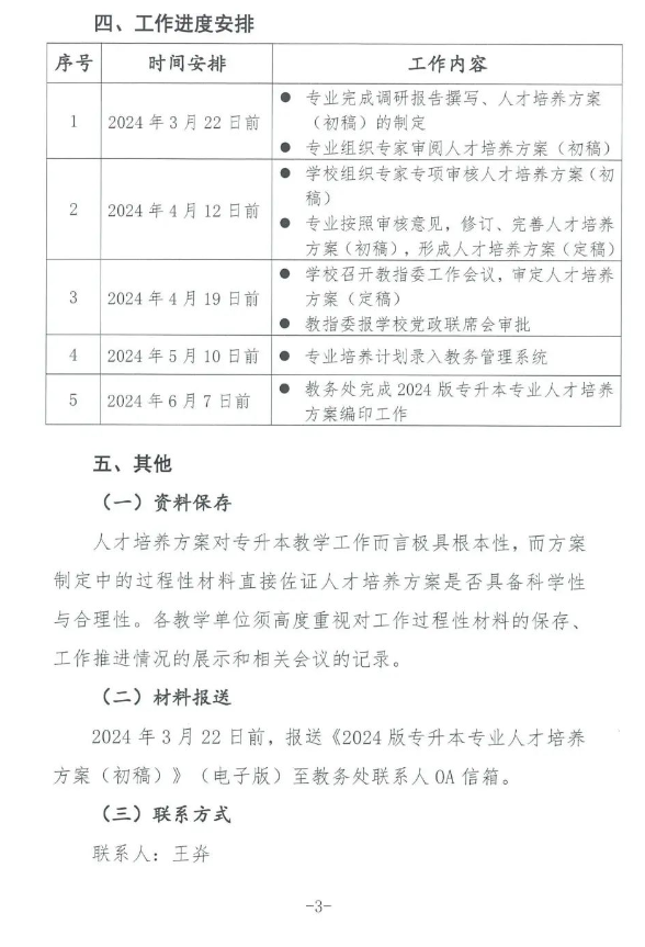 2024年版四川电影电视学院专升本专业人才培养方案制定工作的通知(图4)