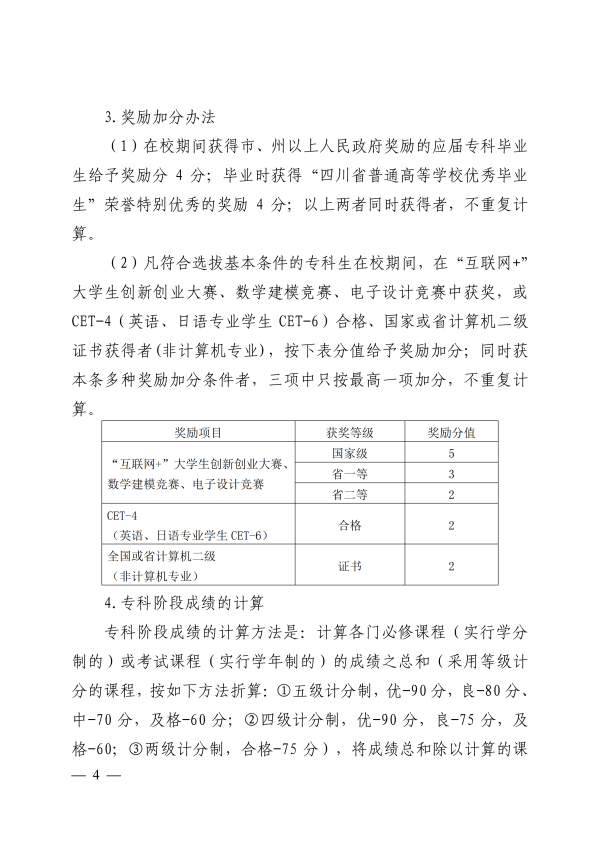 2022年四川轻化工大学专升本招生章程(图4)